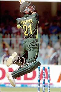 Pakistan opener Yasir Hameed goes on the offensive against India