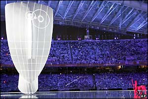 A cyclops and centaur are used to represent some of the tales of Greek legend