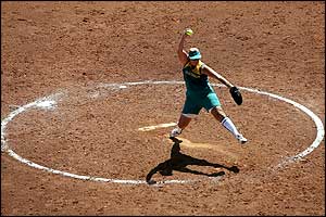 Australia's Tanya Harding pitches 