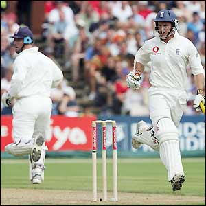 Andrew Strauss falls to Dwayne Bravo for 90