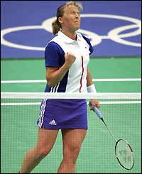 Victory for Tracy Hallam in her first Olympics