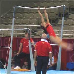 Thanks to Demitri Paschaleris who sent us this picture of a gymnast practising in the Maroussi's Indoor Hall