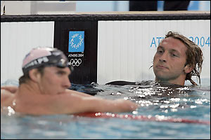 Thorpe and Phelps finish second and third behind Holland's Pieter van den Hoogenband 