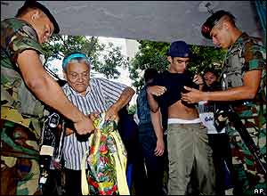 Security check in Caracas