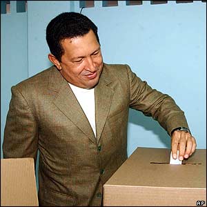 Hugo Chavez votes