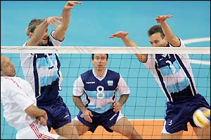 Argentina edge a tight match in volleyball's preliminary round 