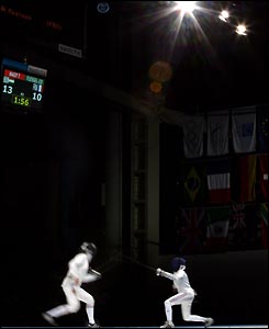 Timea Nagy fences Laura Flessel-Colovic