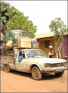 Loaded vehicle in Dande Toling