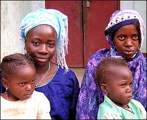 Oury Diallo and Djindhini Kante - both married to Billy's cousin