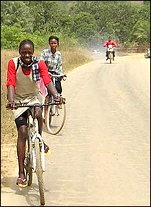 Girls on bicycles