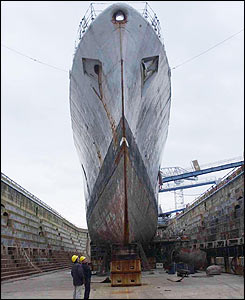 HMS Scylla at Devonport Dockyard, Plymouth
