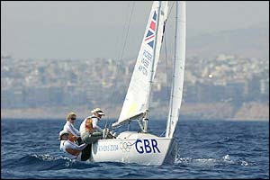 Shirley Robertson's Yngling crew