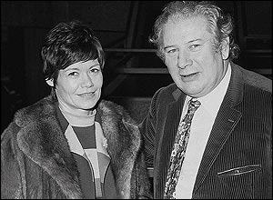 Sir Peter Ustinov with Helene du Lau d Allemans