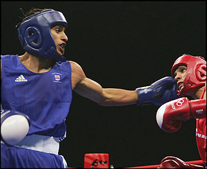 Amir Khan in action