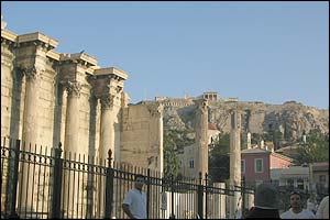 Ancient ruins in Thission in Athens