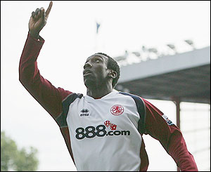 Jimmy Floyd Hasselbaink puts Middlesbrough ahead