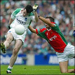 Action from the drawn semi-final between Fermanagh and Mayo