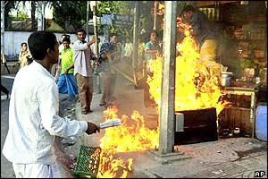 Opposition activists in Dhaka, Bangladesh