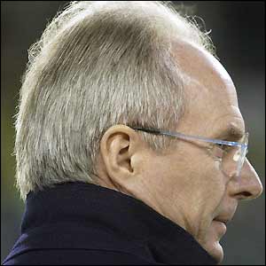 England coach Sven-Goran Eriksson