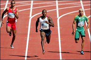 Shawn Crawford powers home in 20.55s 