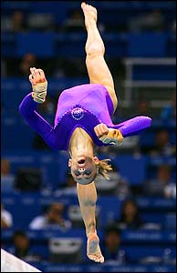 Courtney Kupets of the US competes in the women's artistic gymnastics balance beam finals