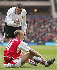 John O'Shea and Dennis Bergkamp