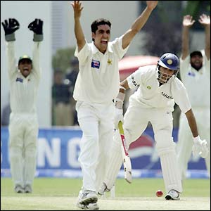 Laxman is caught leaving India on 94-4