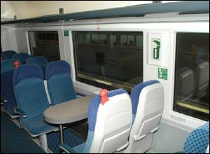 Tables in the train