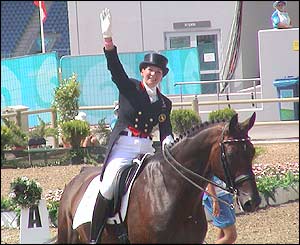 David and Celia Homer's picture of show jumper Nicola McGivern 