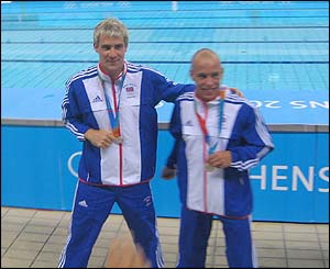 Mike Sansom picture of British divers Pete Waterford and Leon Taylor