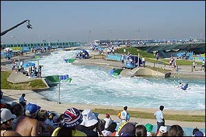 A picture of the Kayak-slalom arena in the Hellenico complex