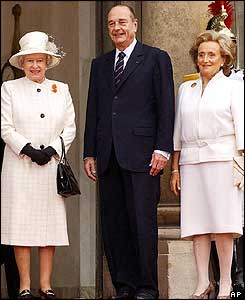 The Queen, Jacques Chirac and Madame Chirac