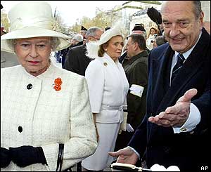 The Queen and Jacques Chirac