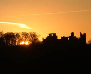 Dinefwr Castle near Llandeilo at sunset, taken by Chris Jones