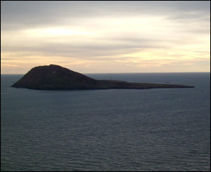This view of Bardsey Island (Ynys Enlli) was captured by Dyfan Elis Thomas 