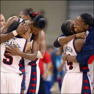 The USA win gold in the women's basketball