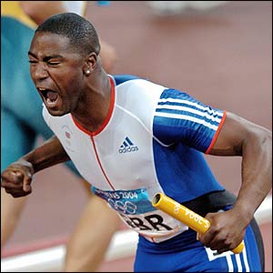 Britain win gold in the 4x100m relay