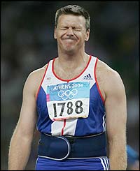 Steve Backley misses out on a medal