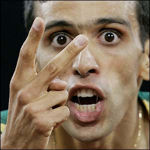 Hicham El Guerrouj wins his second gold medal