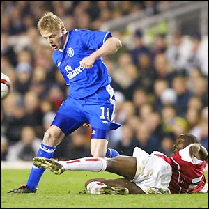 Damien Duff goes on the attack for Chelsea