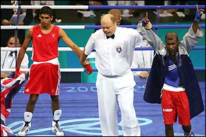 Cuba's Mario Kindelan wins his third straight Olympic title