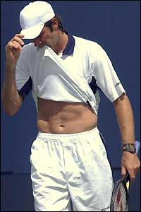 Greg Rusedski misses out on a second round clash against 19th seed Nicolas Kiefer 