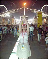 Claire Murphy at the Olympic stadium