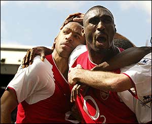 Thierry Henry and Sol Campbell