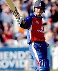 Vikram Solanki top scores for England with 52