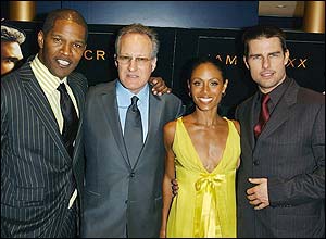 Jamie Foxx, Michael Mann, Jada Pinkett Smith and Tom Cruise