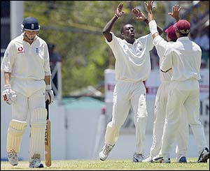 Matthew Hoggard makes his way back to the pavillion