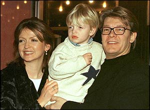 Caron Keating, son Charlie and husband Russ Lindsay