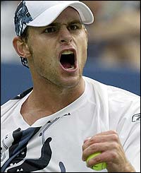 Roddick celebrates his win