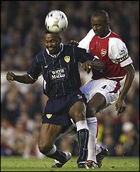 Lucas Radebe and Patrick Vieira 